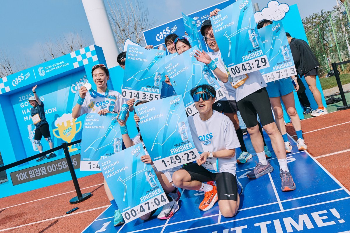 라이트 맥주 시장 1위 ‘카스 라이트’는 2025 고양특례시 하프마라톤을 공식 후원했다.  사진제공 ｜오비맥주