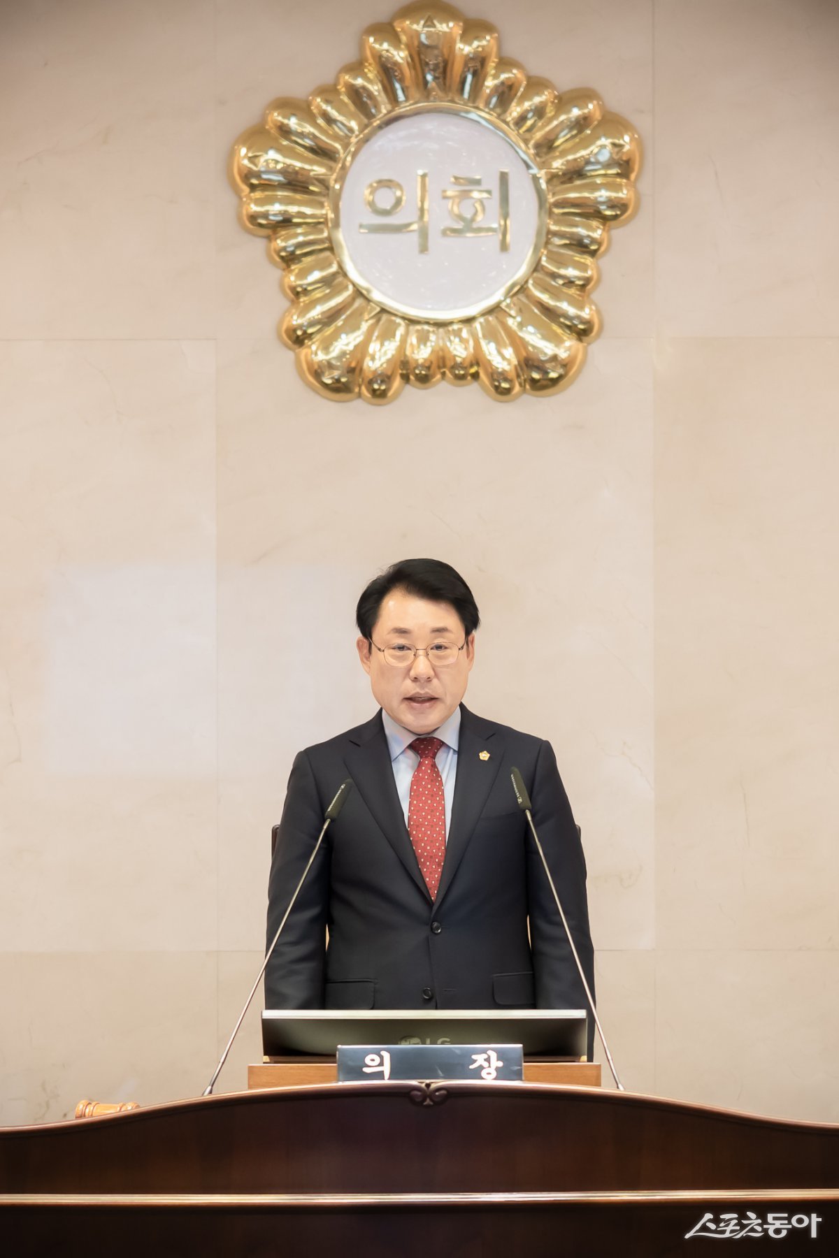 조성대 남양주시의회 의장이 14일 제311회 임시회 개회식을 하고 있다. 사진제공ㅣ남양주시의회 