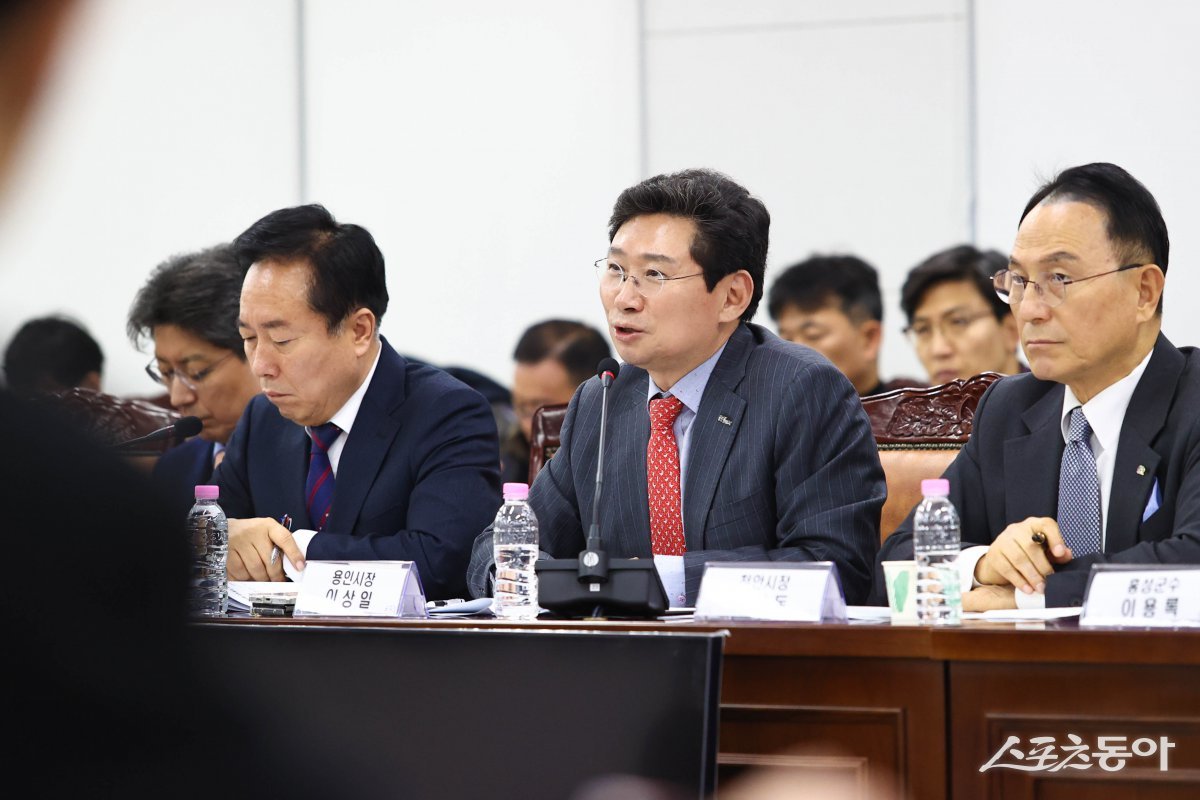 지난 2024년 12월 12일 이상일 용인특례시장이 국토교통부 세종청사 대회의실 모습. 사진제공|용인시