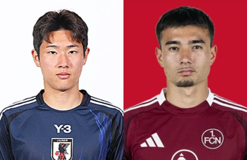 KFA가 일본 U-17 대표팀에서 뛰는 김도윤(왼쪽)과 독일 U-21 대표팀에서 활약하는 옌스 카스트로프 등 복수국적 선수들에 대한 효율적 관리방안을 찾기 위한 논의에 착수했다. 이 중 카스트로프는 홍명보 국가대표팀 감독도 예의주시하고 있을 정도로 출중한 기량을 갖췄다. 사진출처｜일본축구협회 SNS, 분데스리가 홈페이지