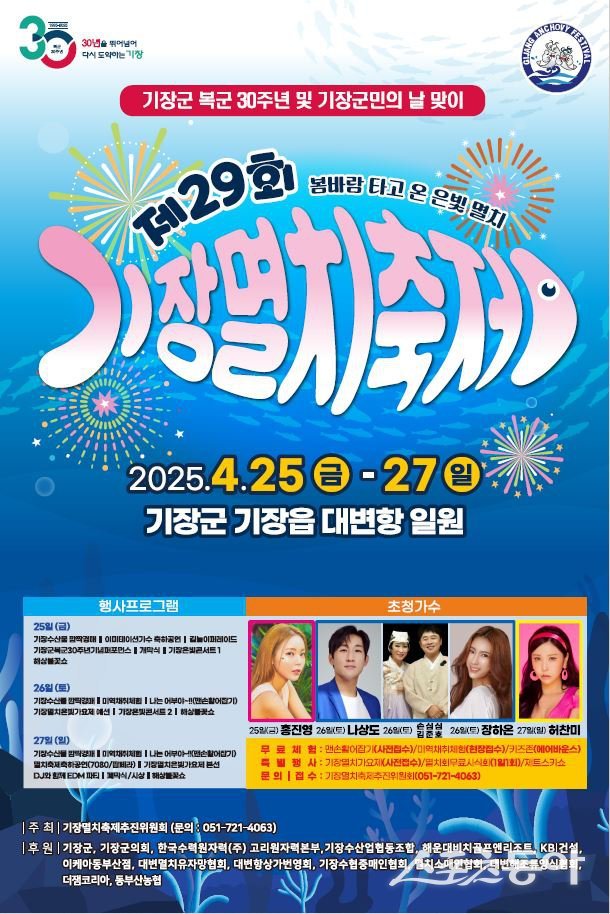 제29회 기장멸치축제 안내문. (사진제공=기장군)