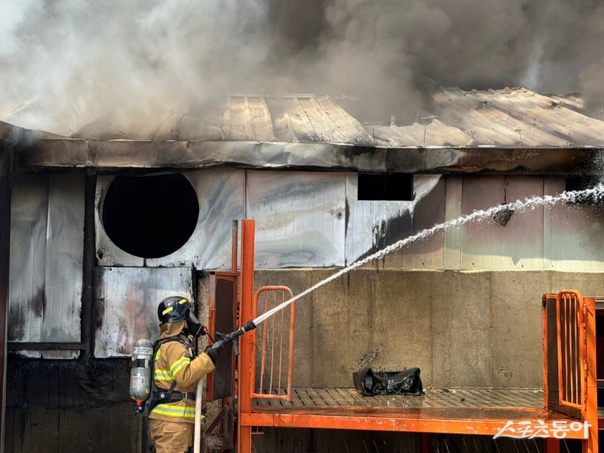 부안군 소재 돈사 화재현장. 사진제공=전북자치도