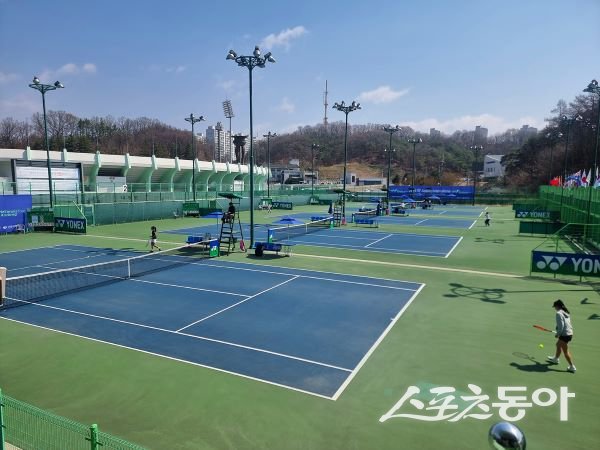 ITF 안동국제주니어테니스대회가 개최된 안동 시민 테니스장 전경. 사진제공|안동시