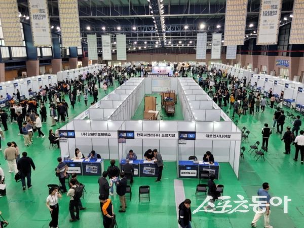 지난해 10월 열린 포항취업박람회. 사진제공|정다원 기자