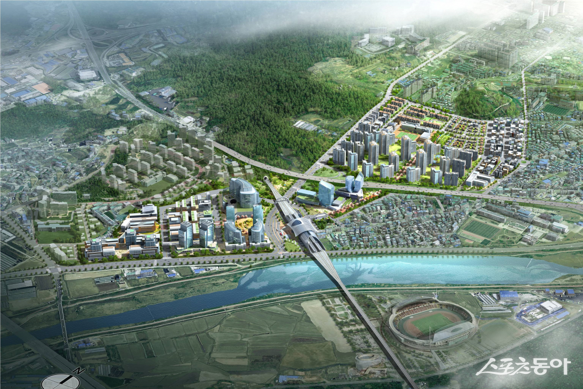 경기주택도시공사(GH)가 경강선 경기광주역 인근 광주역세권 도시개발사업지구 내 매력적인 토지 13필지를 공급한다(조감도). 사진제공|경기주택도시공사