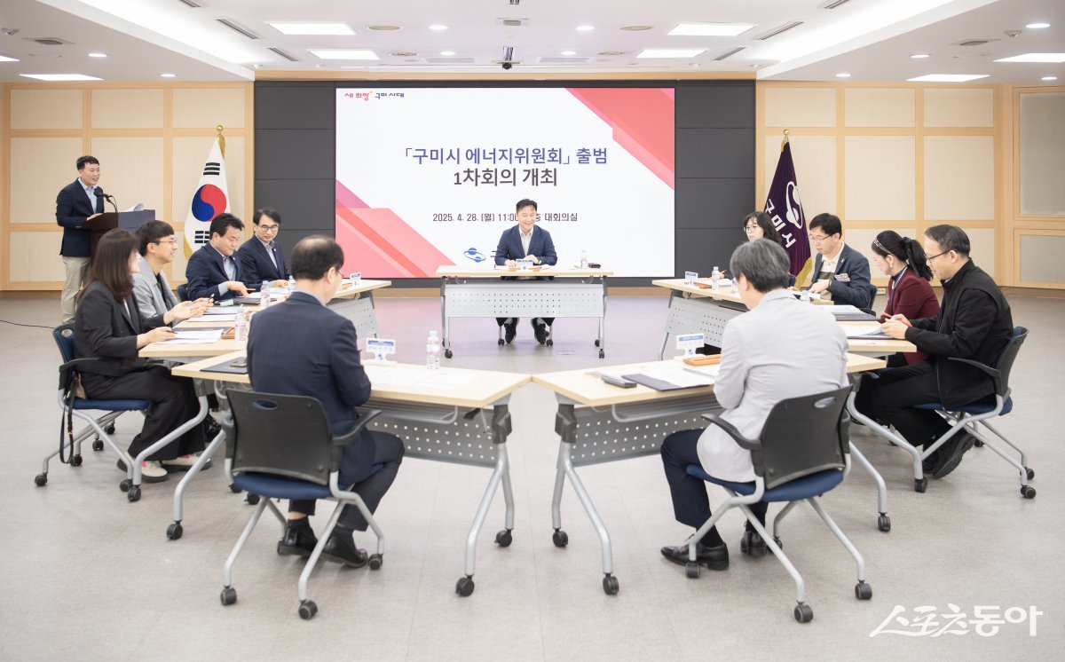 28일 ‘구미시 에너지위원회’ 1차 회의가 구미시청에서 열리고 있다. 사진제공ㅣ구미시
