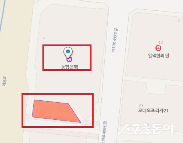 인천광역시 남동구 구월동 1464번지 일대. 사진제공｜네이버