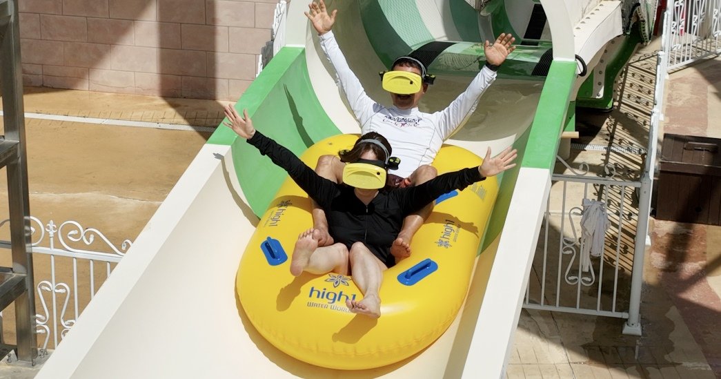 하이원 워터월드에서 1일 공식 개장하는 새 어트랙션 ‘VR슬라이드’ 사진제공|강원랜드