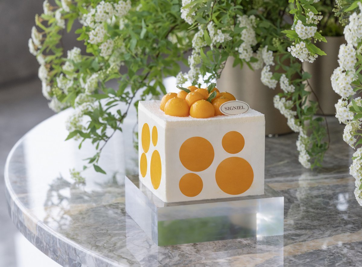 시그니엘 서울의 시그니처 망고 케이크 사진제공|롯데호탤앤드리조트