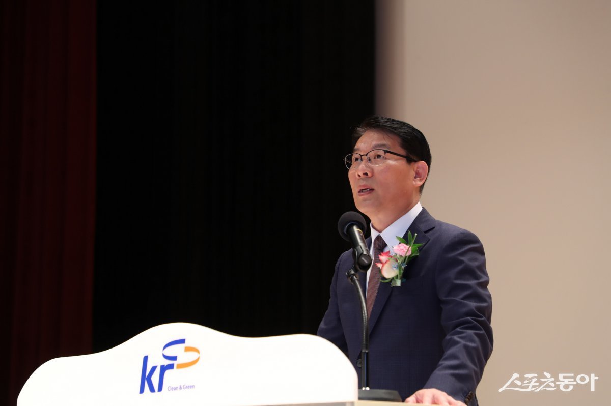 15일 나주시 소재 본사에서 진행된 제12대 김인중 한국농어촌공사 신임 사장 취임식. 사진제공=한국농어촌공사