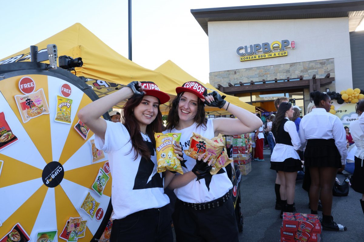 농심이 미국 ‘컵밥데이’ 행사에서 진행한 이벤트 현장 사진. 사진제공 ｜농심