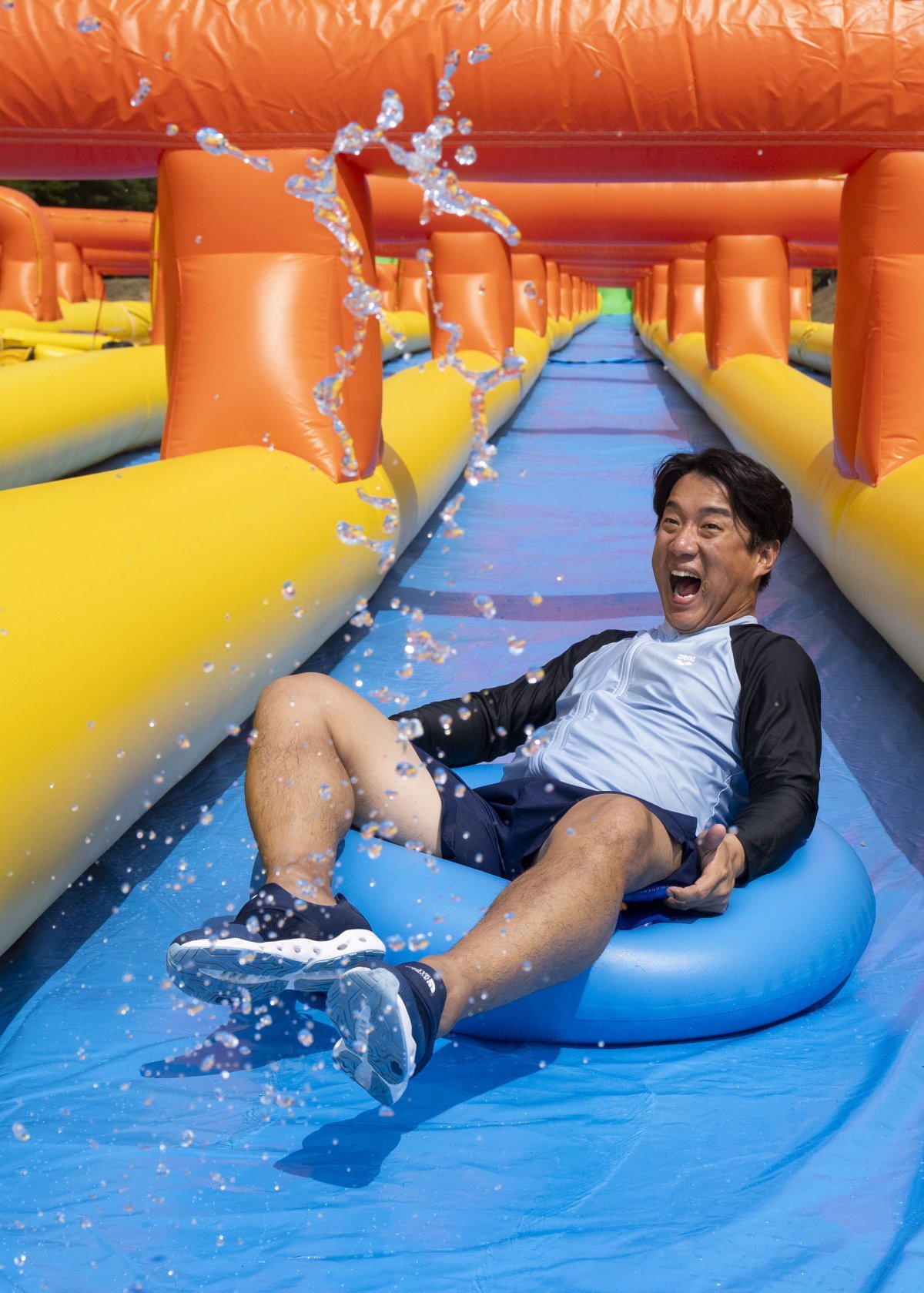 에버랜드 여름축제 신규 슬라이드 ‘워터 버스터’의 스플래쉬 슬라이드     사진제공｜에버랜드