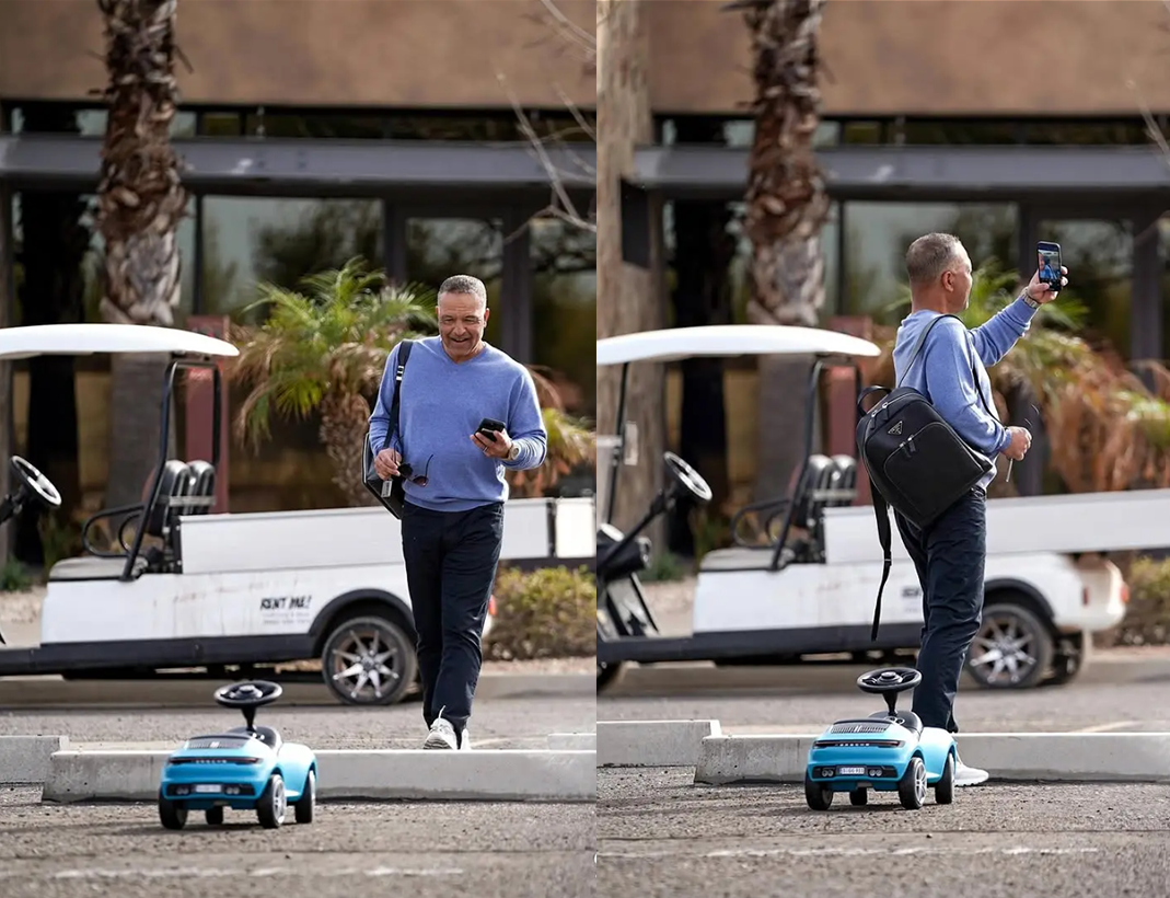 오타니와 로버츠 감독은 홈런 기록, 월드시리즈 우승 등 기념할 일이 있을 때마다 서로 포르쉐 장난감을 선물하며 메이저리그판 훈훈한 ‘장난 전통’을 이어가고 있다. 사진 | LA다저스 인스타그램 캡처