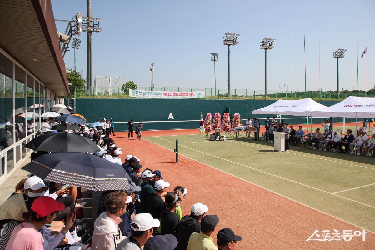 5일 남양주체육문화센터 테니스장에서 ‘2025 남양주시장배 다산 정약용 전국 테니스대회 모습. 사진제공ㅣ남양주시