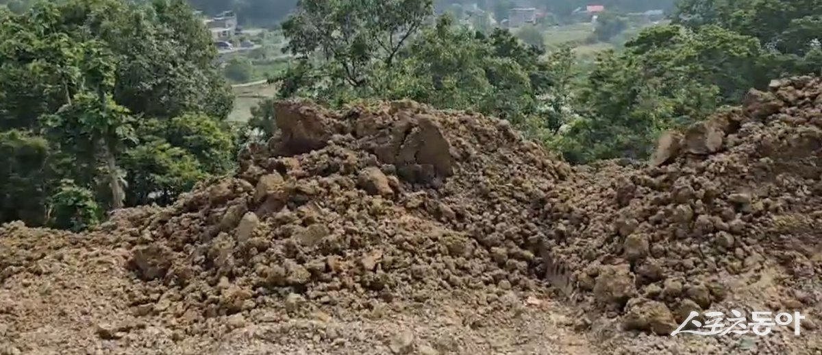 경기도 화성시 향남읍 도이리 산11번지 일대 현장 모습(사업장폐기물). 사진|장관섭 기자