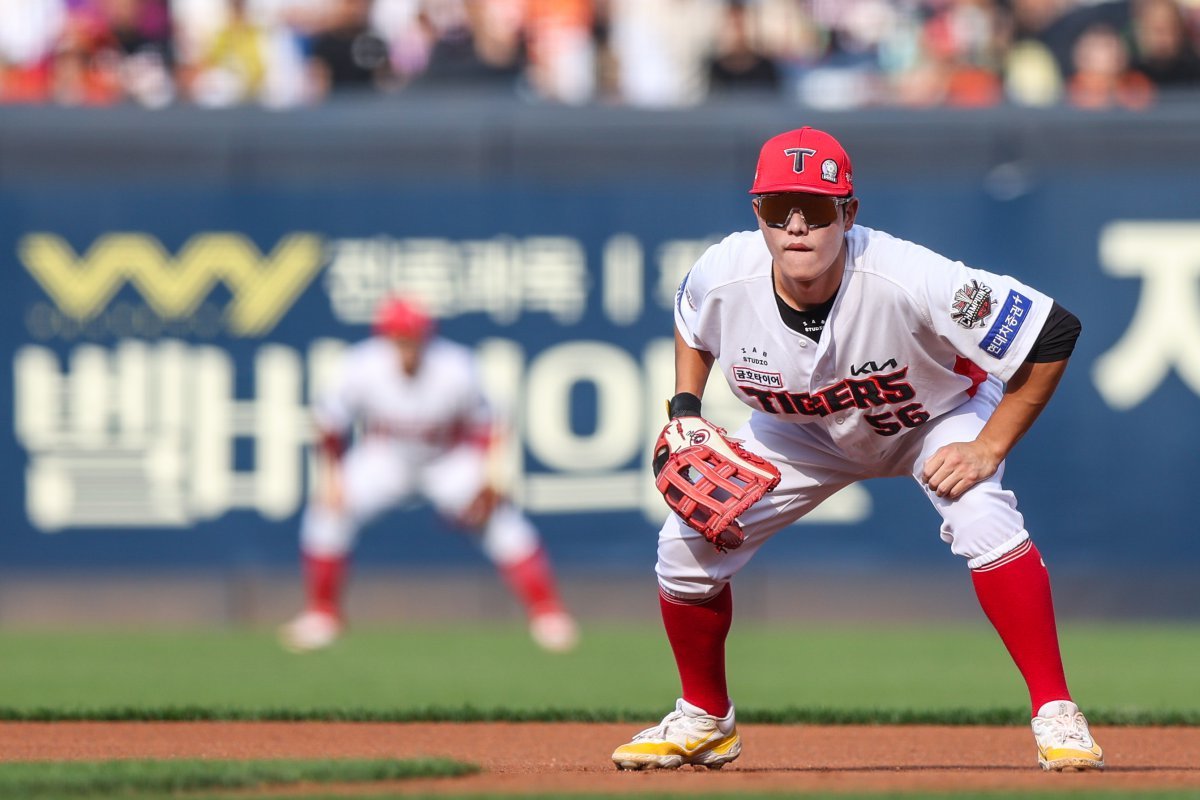 KIA 오선우는 1루에서 안정감을 불어넣어야 한다. 사진제공｜KIA 타이거즈
