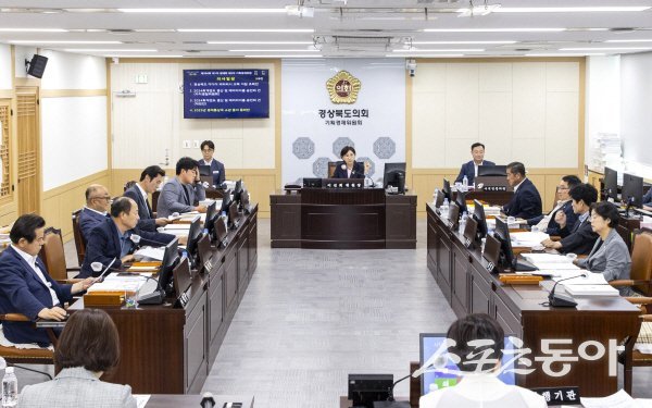 경상북도의회 기획경제위원회(위원장 이선희)가 상임위원회를 진행하고 있다. 사진제공 ㅣ 경북도의회