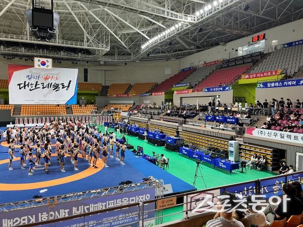상주시가 지난해 KBS배 전국레슬링대회를 진행하던 모습. 사진제공ㅣ상주시