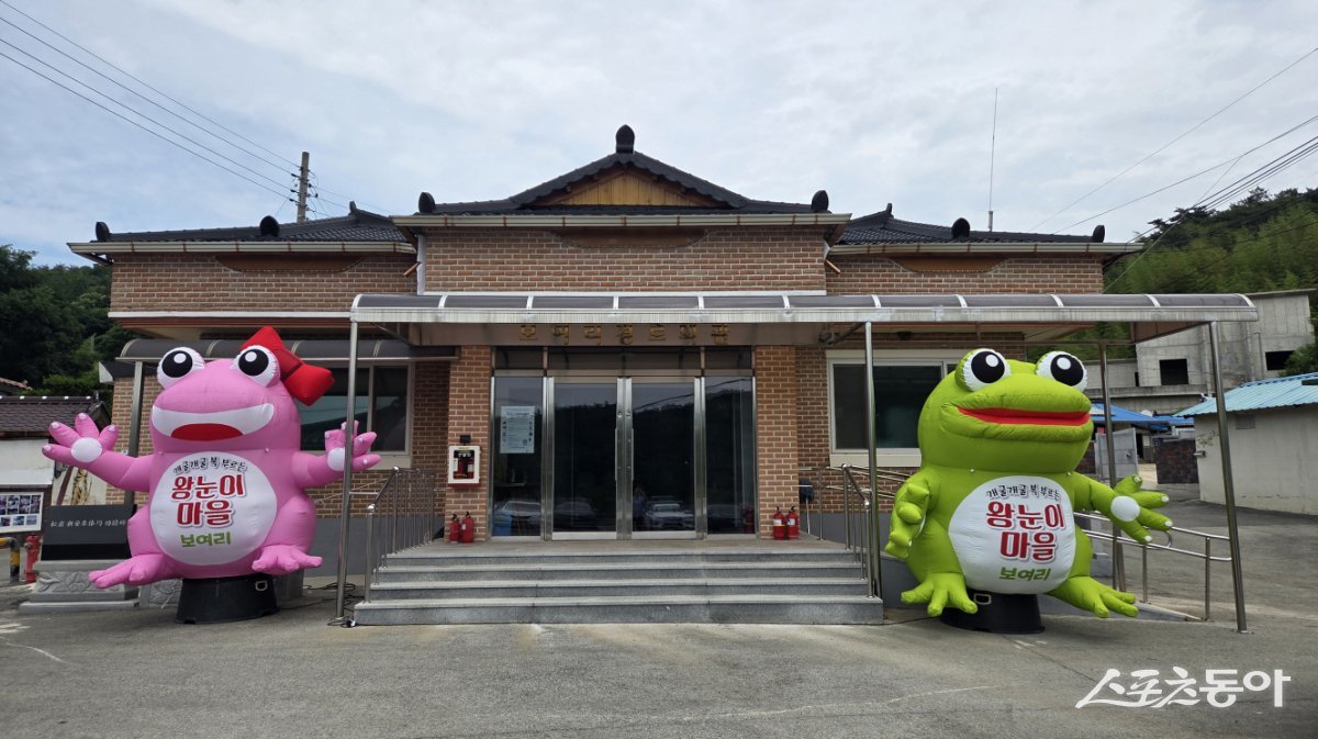 함평군 신광면 보여리 마을회관 앞 보구리 캐릭터. 사진제공=함평군