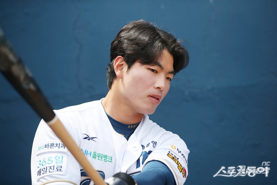 NC 다이노스 외야수 고승완이 18일 잠실 LG전에서 1군 데뷔 첫 타석에 들어서 안타, 득점을 모두 기록했다. 사진제공｜NC 다이노스