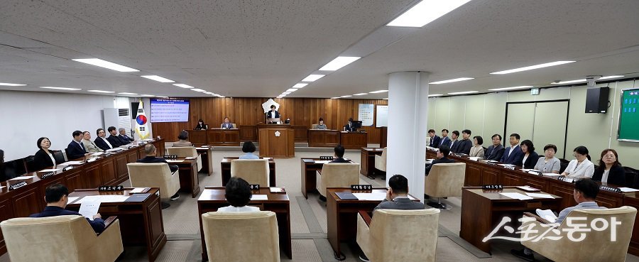 인천 계양구의회,  본회의장에서제 260회 제1차 정례회 회기 일정을 마쳤다. 사진제공｜인천 계양구의회