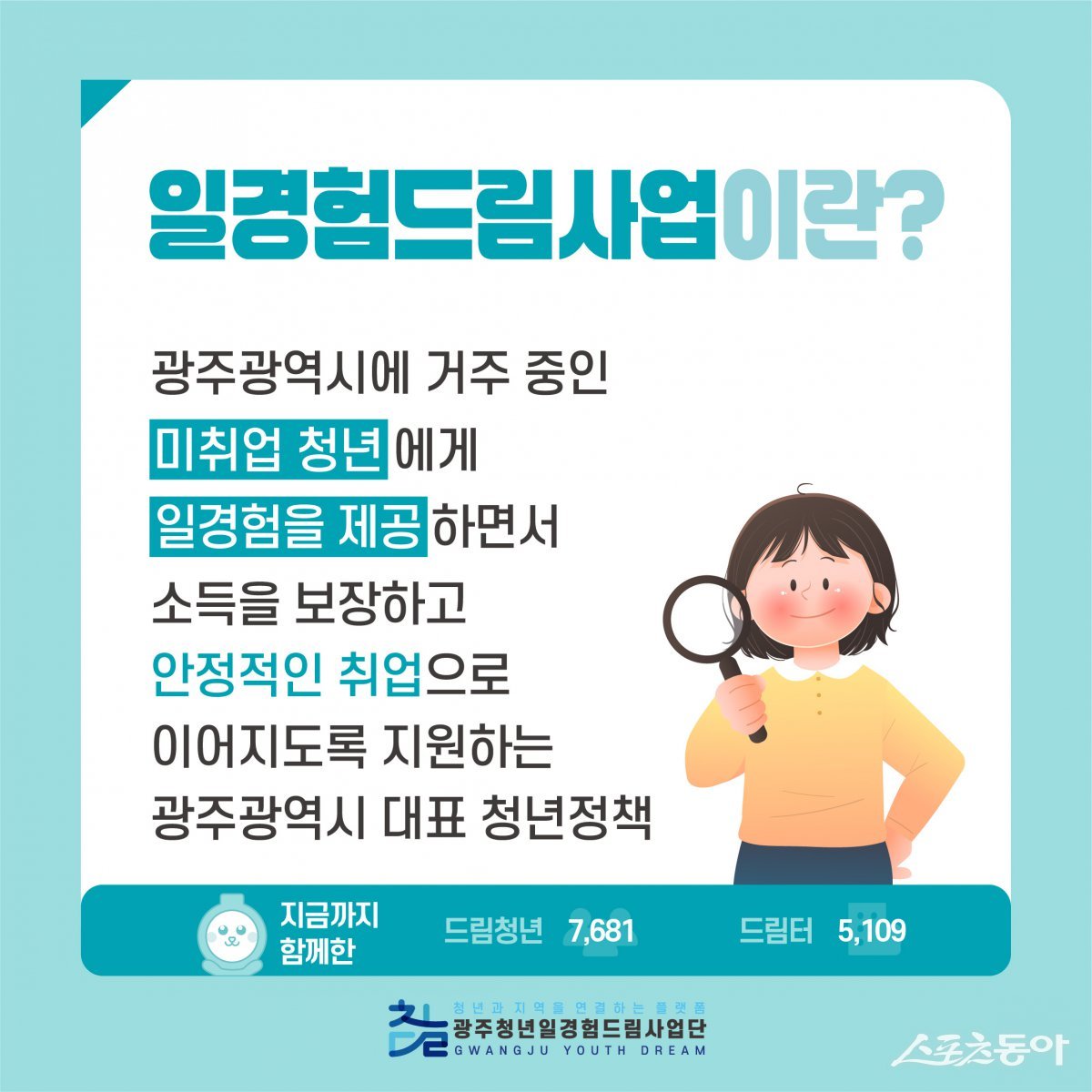 ‘광주청년 일경험드림’ 안내 포스터. 사진제공=광주광역시