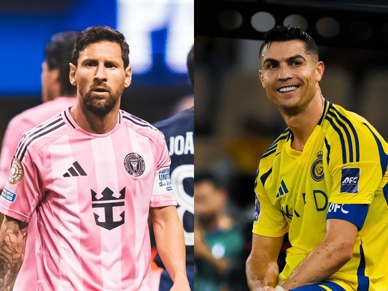 리오넬 메시(왼쪽)와 크리스티아누 호날두의 2026북중미월드컵 출전 여부에 관심이 모인다. 메시는 아직 조심스러운 입장이지만, 호날두는 적극적으로 출전 의지를 밝혔다. 사진출처|인터 마이애미·알나스르 페이스북