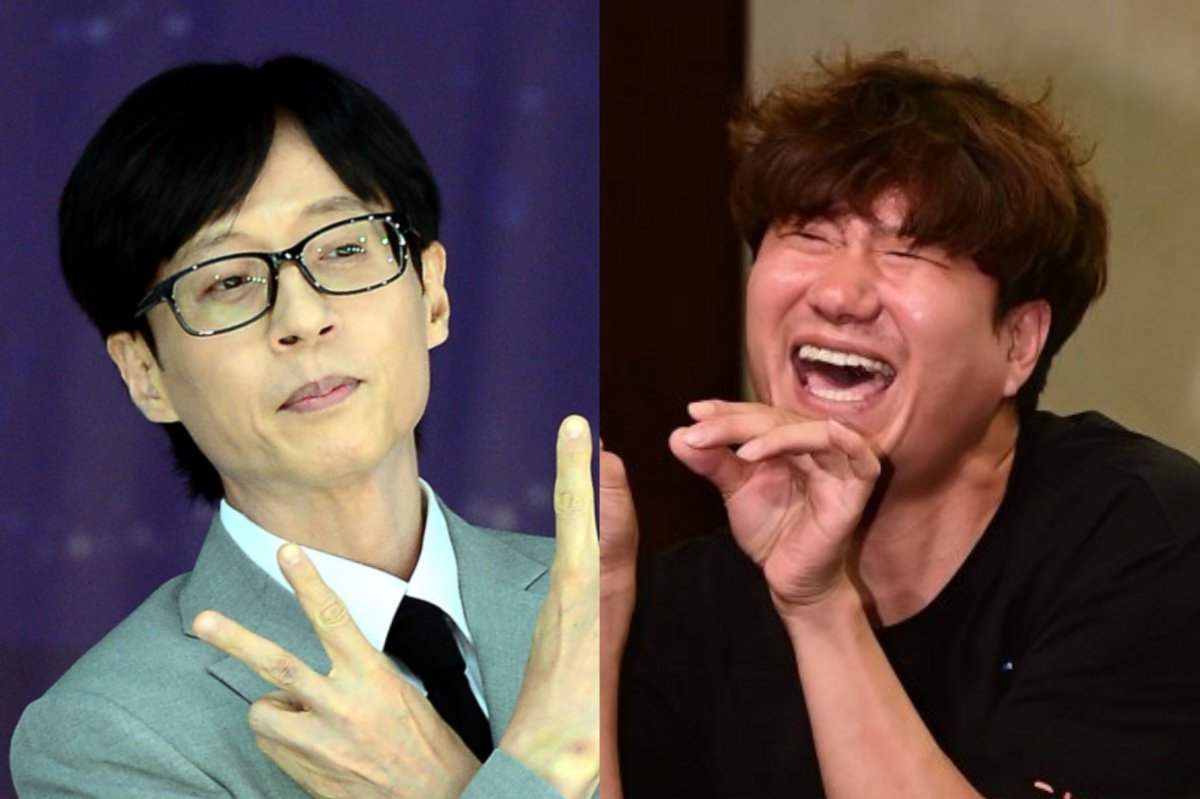 방송인 유재석(왼쪽)과 임우일. 스포츠동아DB