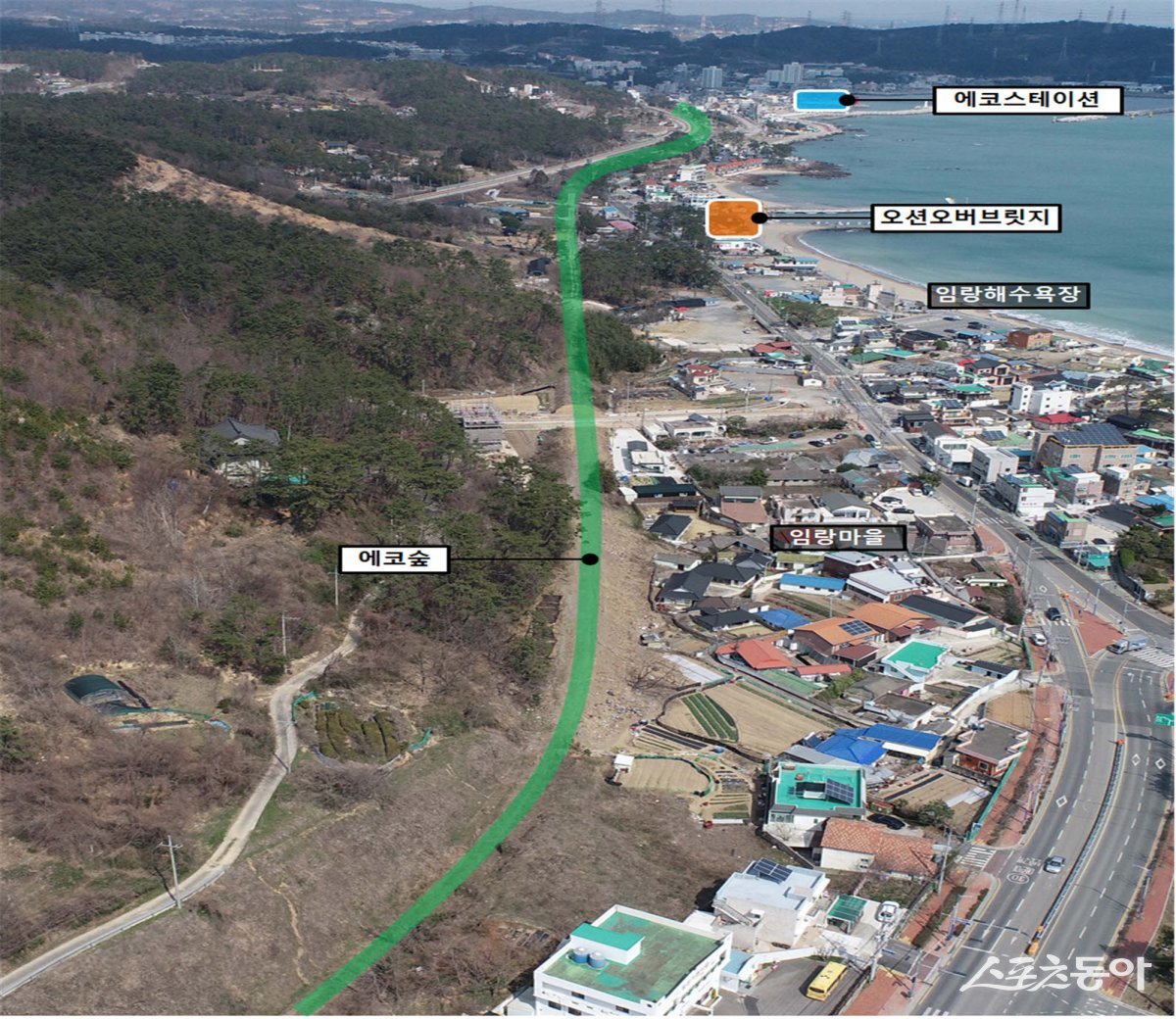 기장오션블루레일 구축사업 예정 부지. (사진제공=기장군)