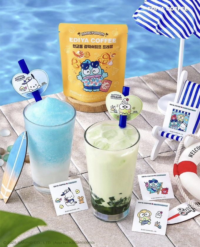 산리오캐릭터즈 협업 음료와 스낵. 사진제공|이디야커피