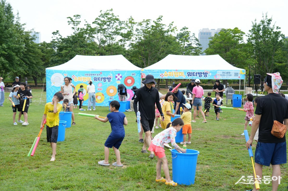 2024년 시민공원에서 놀자 7월 워터방방 모습. (사진제공=부산시설공단)