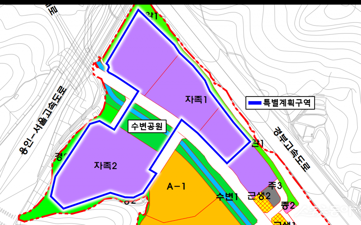 경기주택도시공사(GH)는 중단됐던 제3판교 테크노밸리 건립사업의 민간사업자 공모를 7월 9일부터 재개하고, 본격적인 사업 추진에 나선다(토지이용계획도 특별계획구역). 사진제공|경기주택도시공사