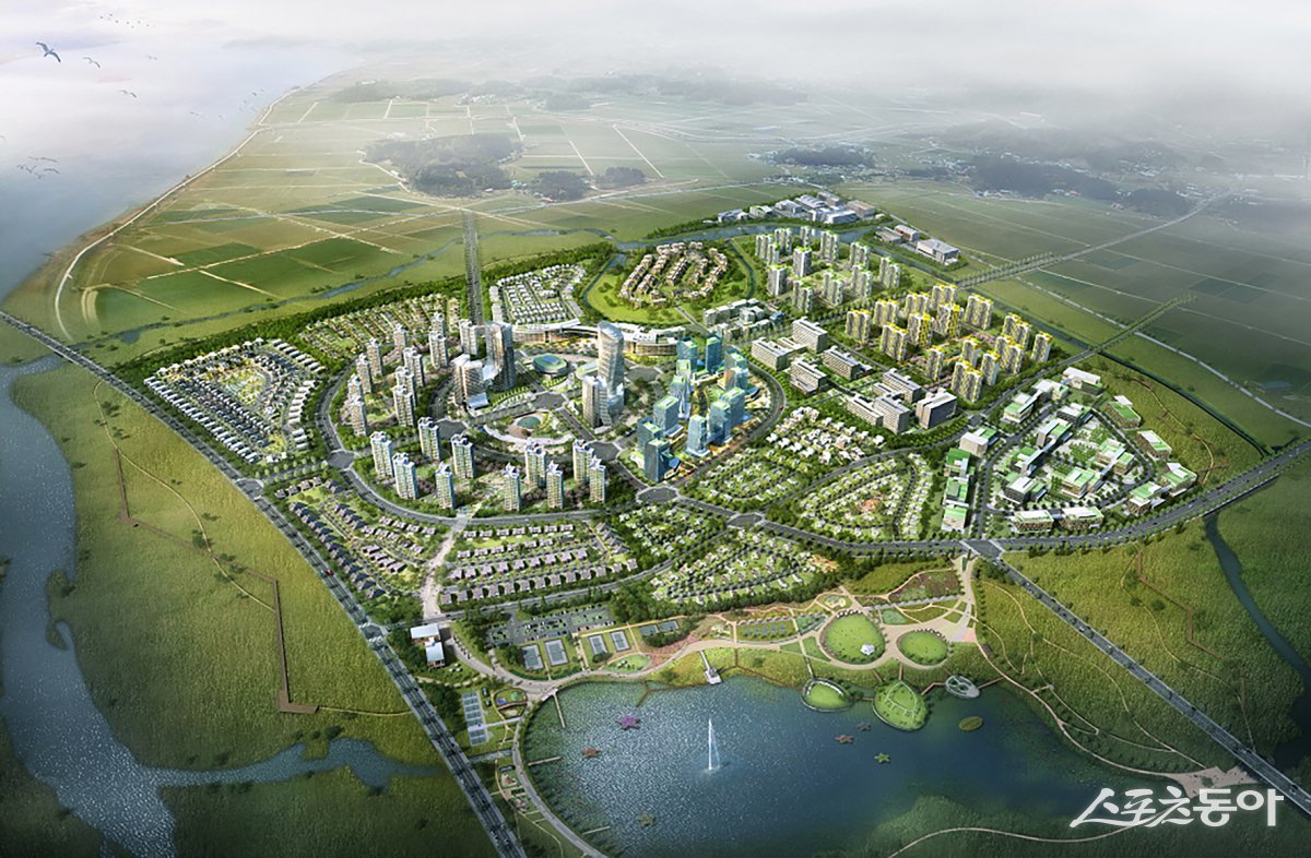 만경강 수변도시 조감도. 사진제공=익산시