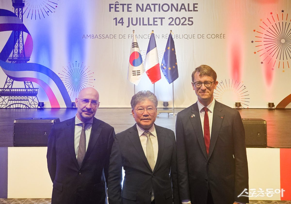 장세일 영광군수가 지난 14일, 주한 프랑스대사관 주최로 서울 그랜드하얏트호텔에서 열린 프랑스 국경일(바스티유 데이, Bastille Day) 기념식에 참석한 모습. 사진제공=영광군