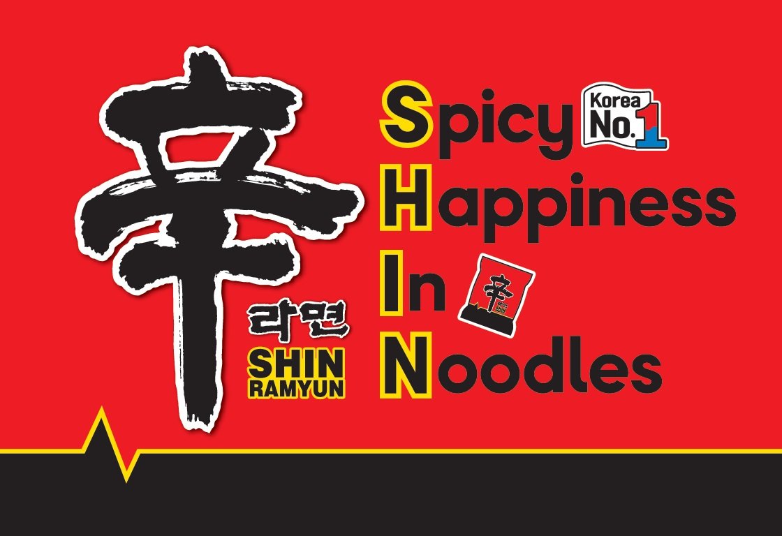 농심 신라면 글로벌 브랜드 슬로건 ‘스파이시 해피니스 인 누들(Spicy Happiness In Noodles)’이미지. 사진제공 ｜농심