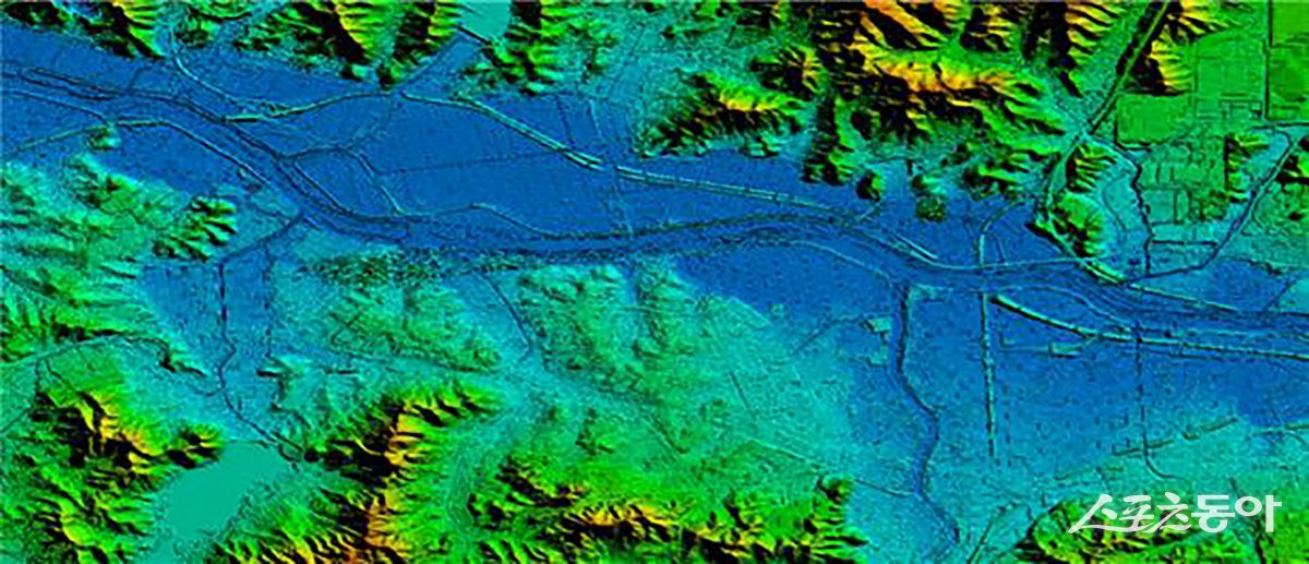 AI반도체과, 하천 지형도 예시. 사진제공ㅣ성남시 