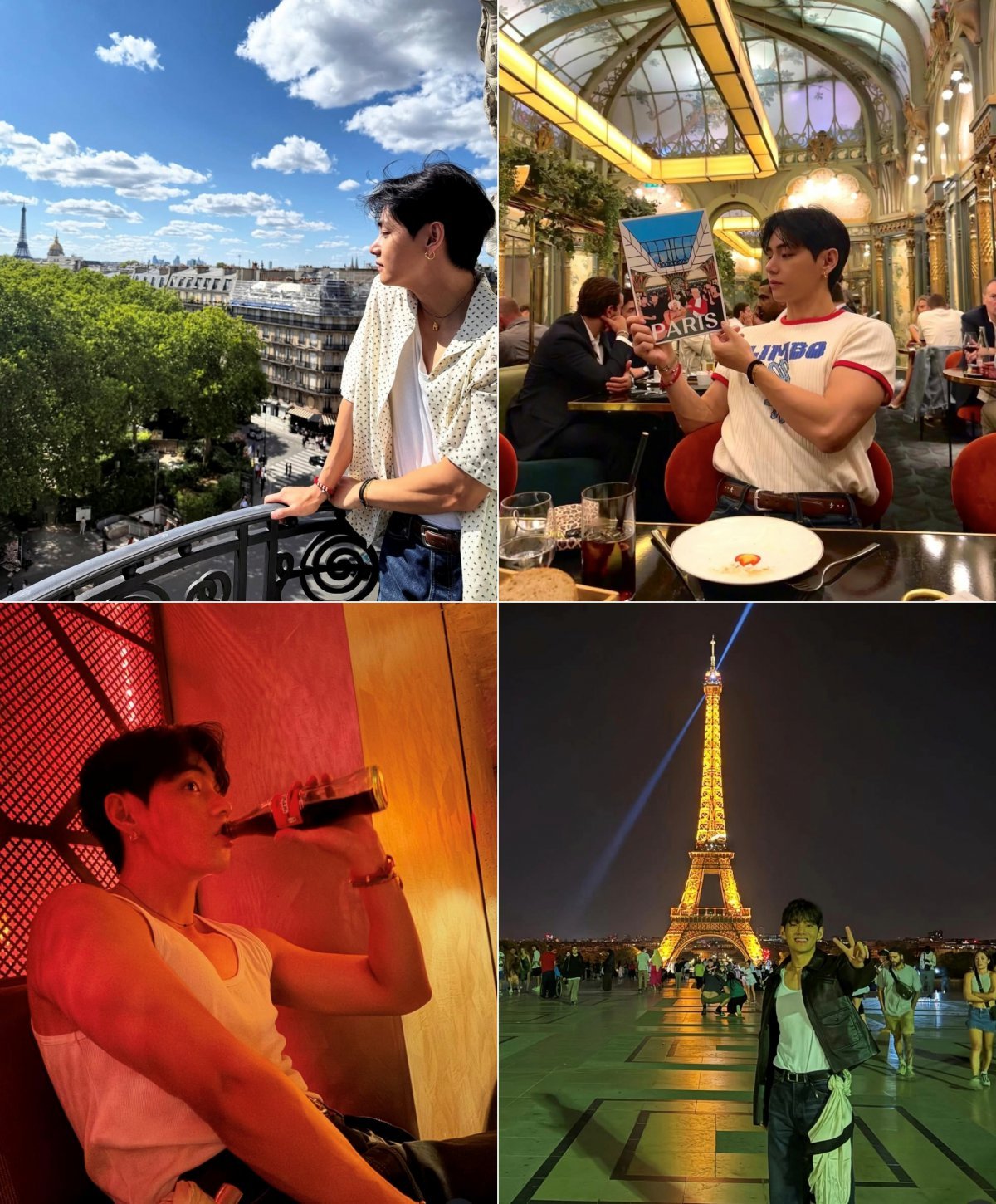 파리에서의 모습을 담은 뷔 SNS