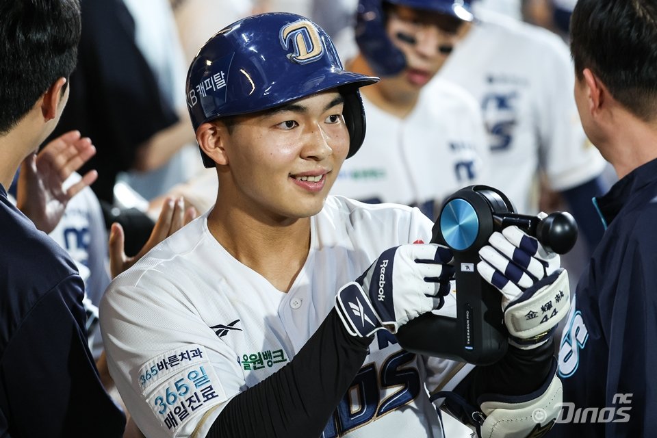 NC 김휘집은 전반기 타격 부진에 시달리며 마음고생을 했다. 그는 현재 성장통을 겪는 것이 아닌, 자신의 실력이 드러나는 한 해라고 냉정하게 진단하며 반등을 다짐했다. 사진제공｜NC 다이노스