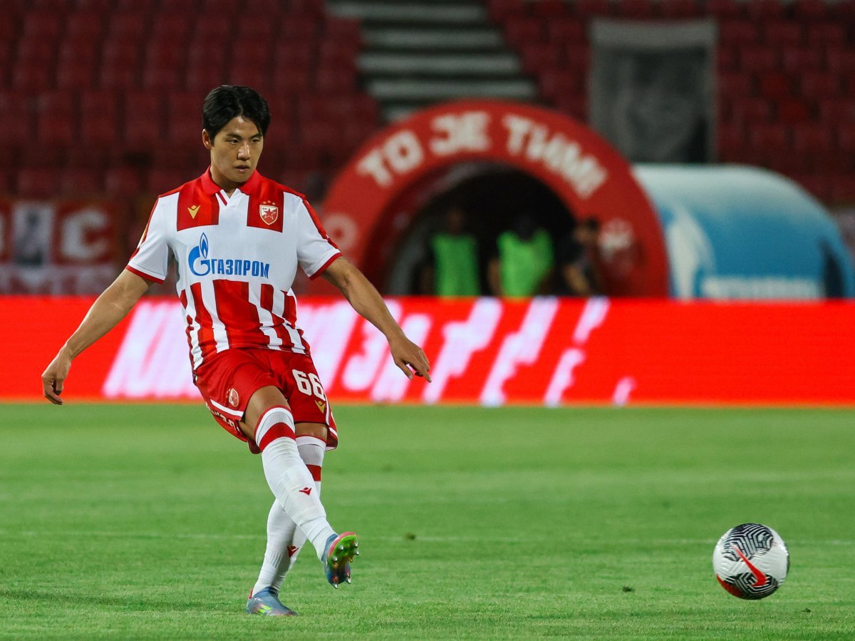 설영우가 퇴장 징계로 결장한 가운데, 즈베즈다는 30일(한국시간) 링컨 레드임프스와 UCL 2차예선 2차전 홈경기에서 5-1ㄹ로 완파했다. 사진출처|츠르베나 즈베즈다 페이스북