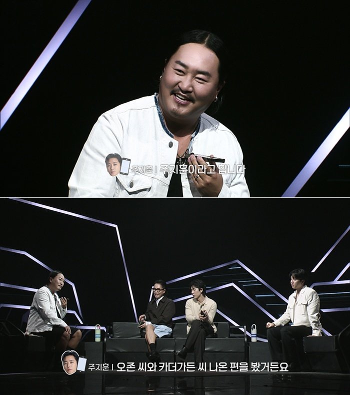 이승기와 조째즈가 Mnet ‘라이브 와이어’에서 인맥 배틀을 벌인 가운데, 배우 주지훈이 깜짝 전화 연결로 등장해 웃음을 선사했다. 사진제공|Mnet