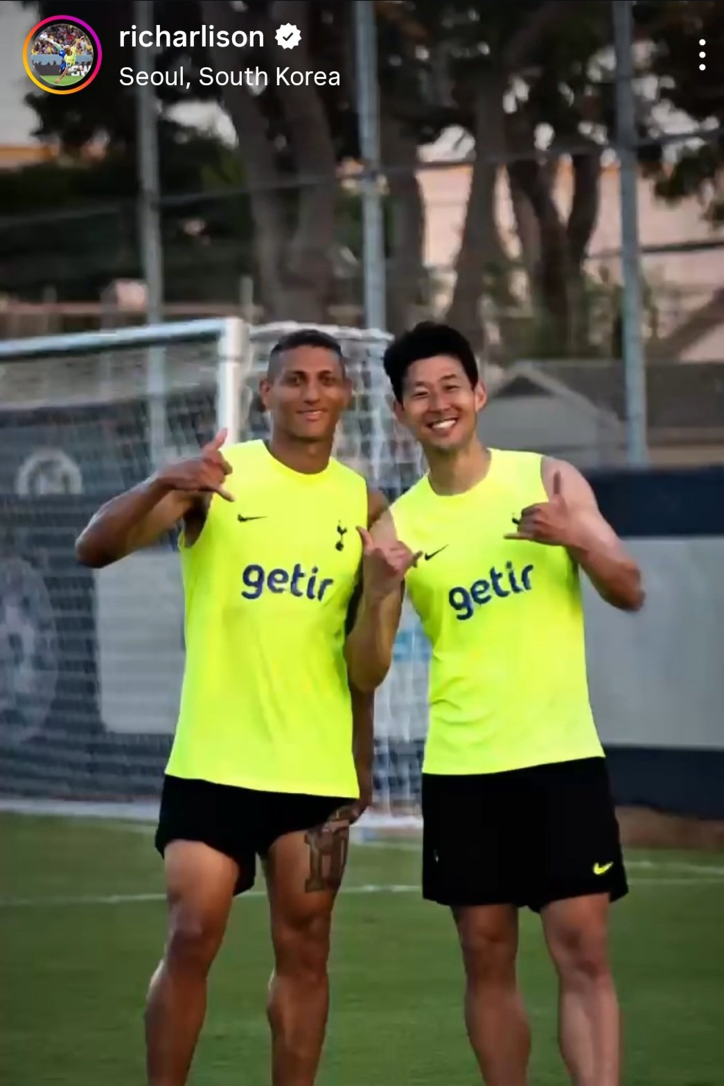 히샬리송도 손흥민과의 추억을 떠올리는 영상을 자신의 SNS에 띄웠다. 사진캡처|히샬리송 인스타그램