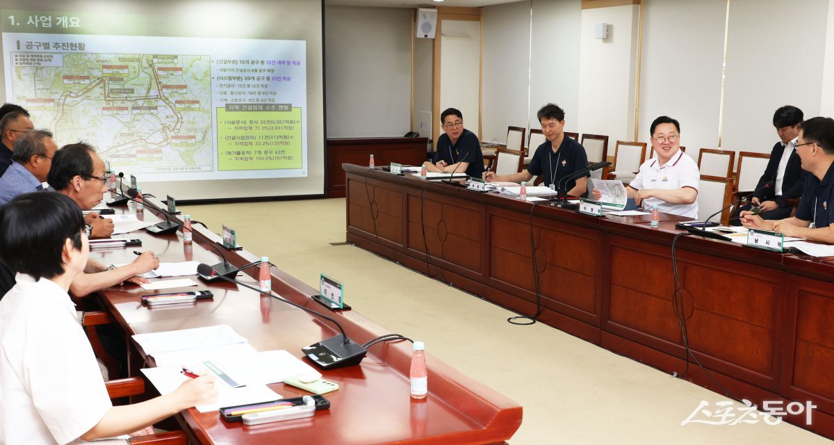 대전시는 6일 시청 중회의실에서 도시철도 2호선 건설공사 추진 보고회를 열고, 이미 착공한 1·2·7공구의 진행 상황과 함께 지하화가 포함된 10·13공구의 추진계획을 점검했다. 사진제공｜대전시