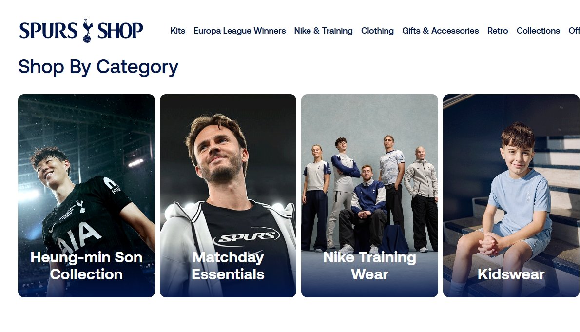 토트넘의 공식 온라인숍에선 여전히 ‘손흥민 콜렉션’이 인기를 끌고 있다. 사진캡처|토트넘 홋스퍼 온라인숍