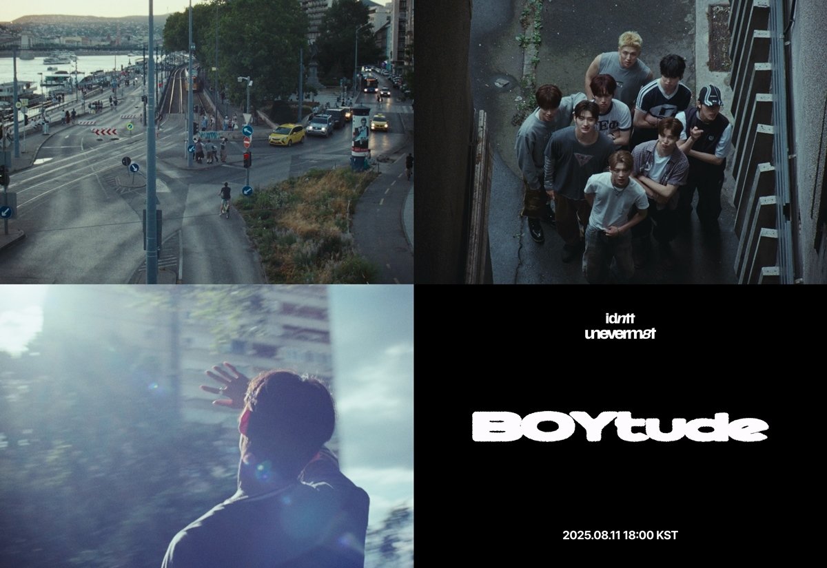 걸그룹 트리플에스를 잇는 초대형 보이그룹 아이덴티티가 11일 첫 앨범 발매를 앞두고 슈퍼 타이틀 트랙 후보 ‘보이튜드’ 티저를 공개하며 기대감을 끌어올렸다. 사진제공 | 모드하우스