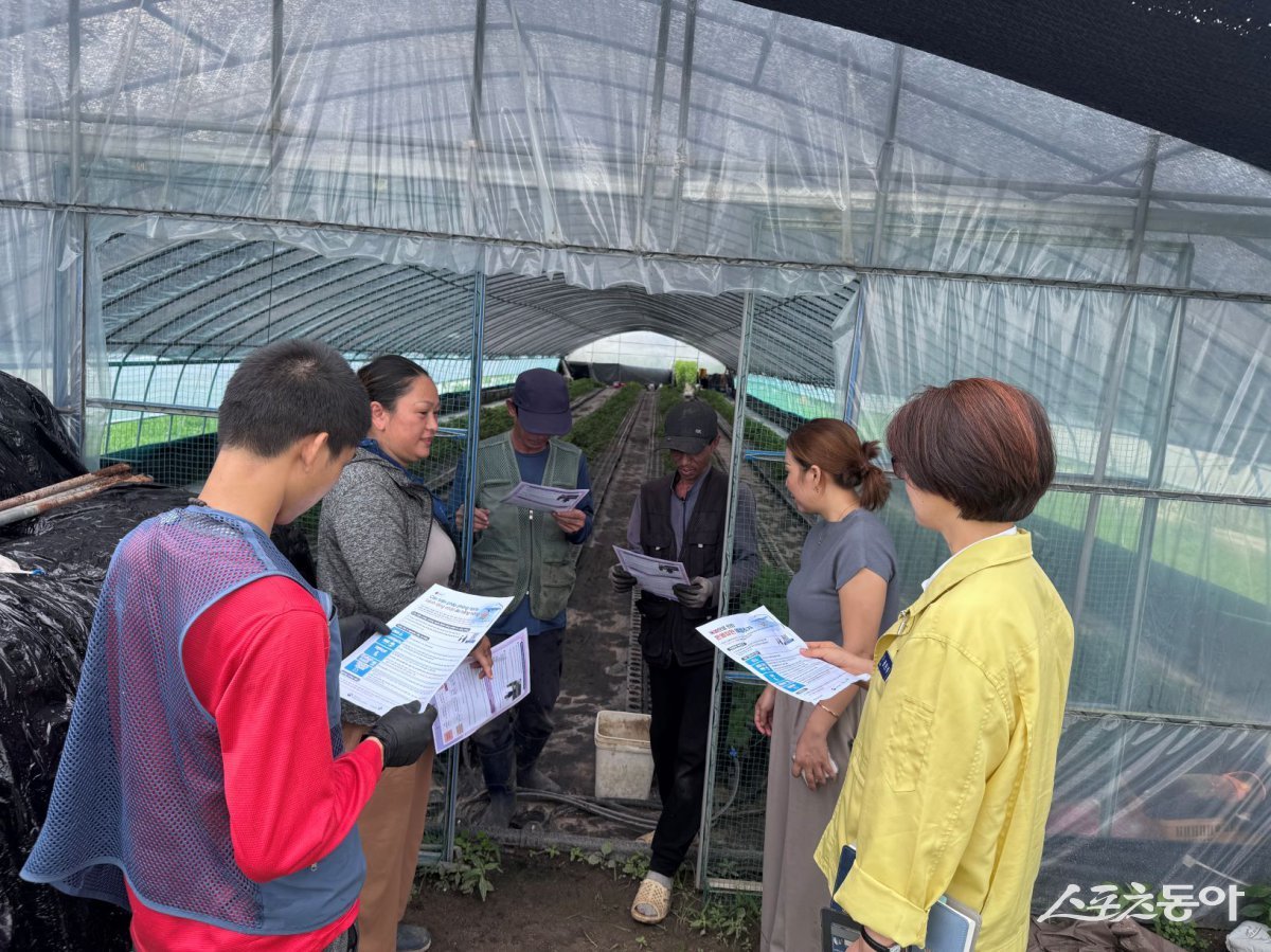 곡성군이 지난 4일부터 관내 농가를 대상으로 외국인 계절근로자 근무 현장을 점검하고 있다. 사진제공 l 곡성군