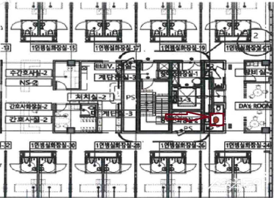 한편, 같은 현장에서는 8월 7일에도 5층 미장 작업을 마친 작업자가 말비계에서 내려오던 중 균형을 잃고 말비계 지주부재를 잡으려다 왼쪽 손가락 부상을 입는 사고가 발생했다(현장 도면). 사진제공|국토부