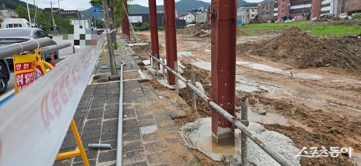 12일 영광군 소재 아파트 신축공사 현장. 사진제공=조영민 기자