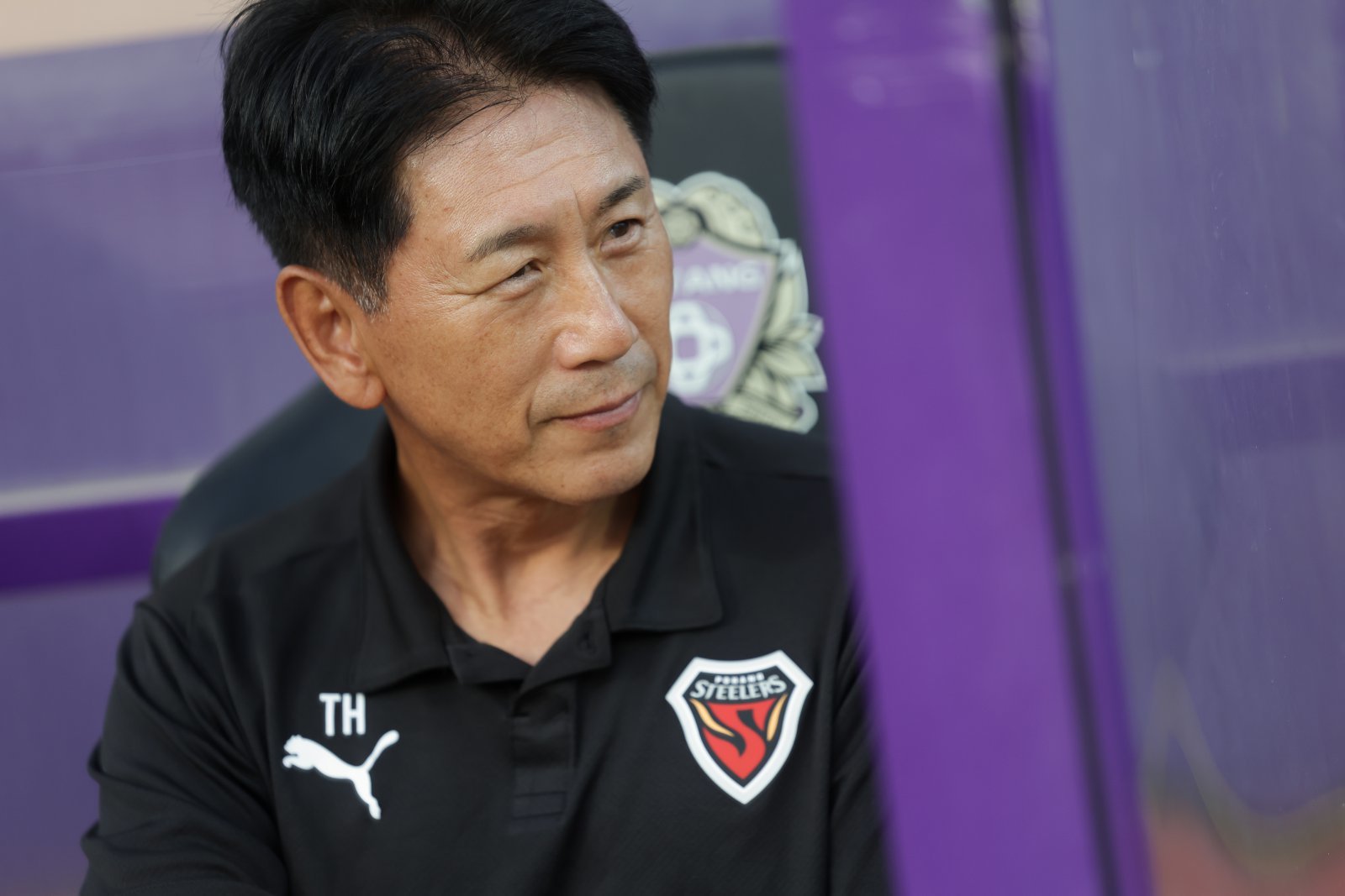 포항 이호재는 15일 안양종합운동장에서 열린 안양과의 원정경기에서 선제 결승골을 기록했다. 그럼에도 박태하 감독(사진)은 “결정력은 좋지만 개선해야 할 점이 많다”고 성장을 독려했다. 사진제공｜한국프로축구연맹