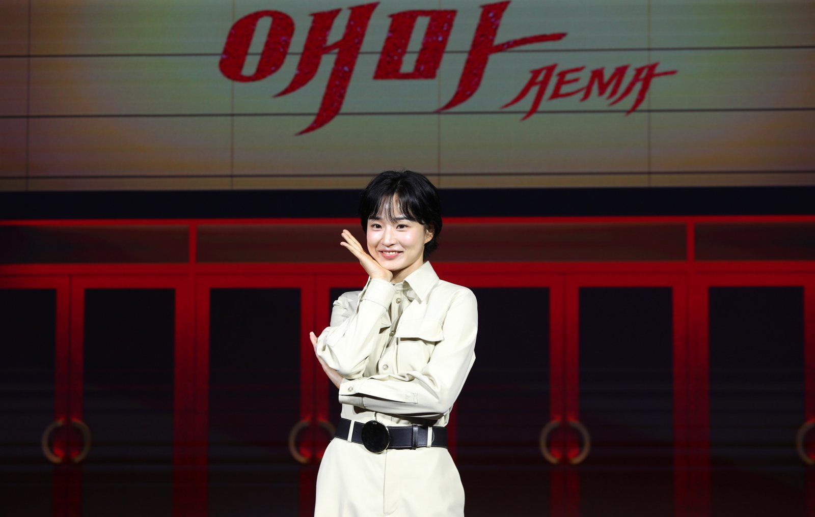 [서울=뉴시스] 김혜진 기자 = 배우 방효린이 18일 오전 서울 마포구 호텔 나루에서 열린 넷플릭스 시리즈 ‘애마’ 제작발표회에서 포즈를 취하고 있다. 2025.08.18. jini@newsis.com