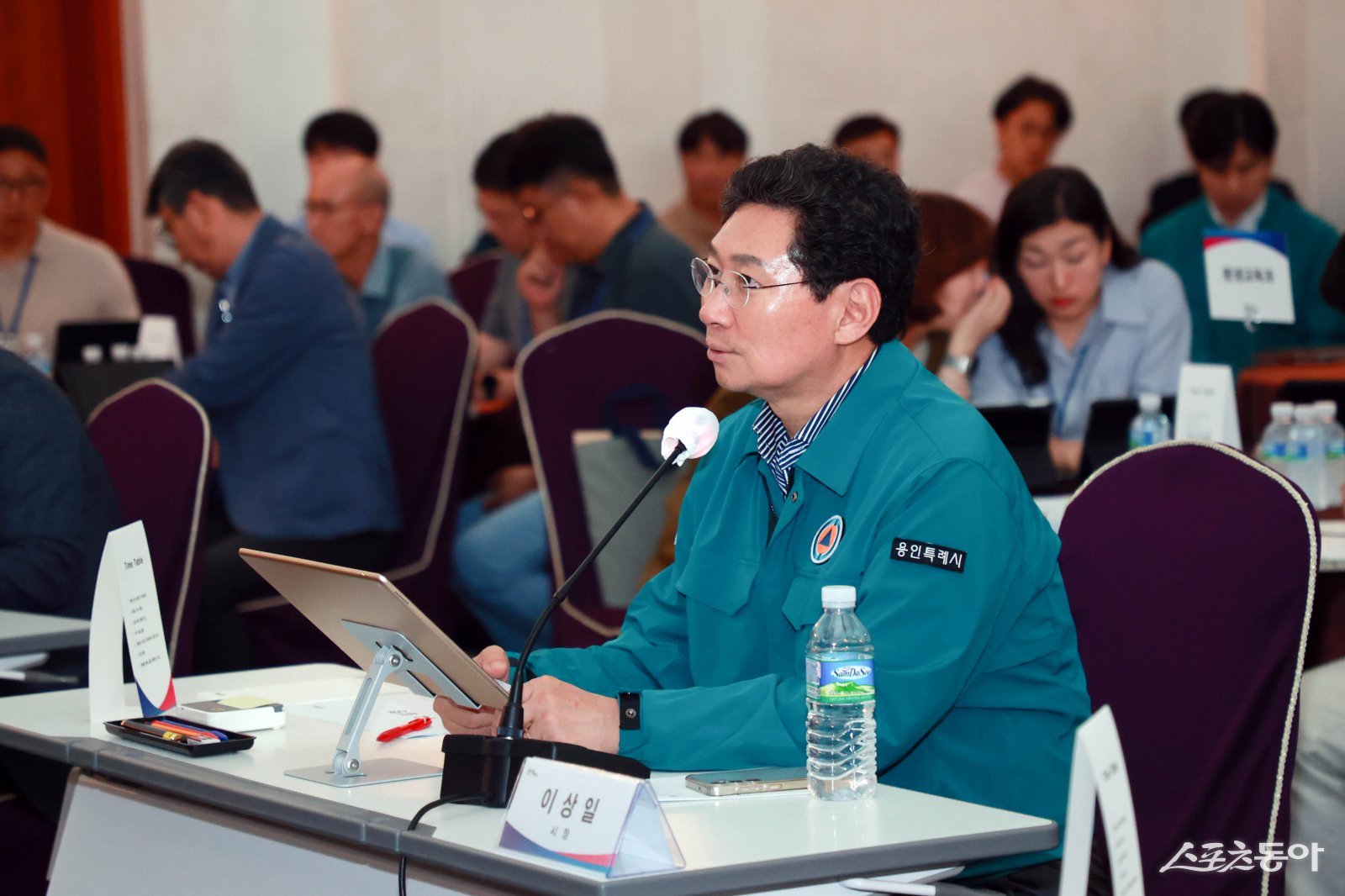 이상일 시장과 제1·2부시장, 관련 부서 관계자, 용인도시공사 및 시공사·설계사 관계자 등이 참석한 가운데 설계 완료 보고회를 열었다. 사진제공|용인시